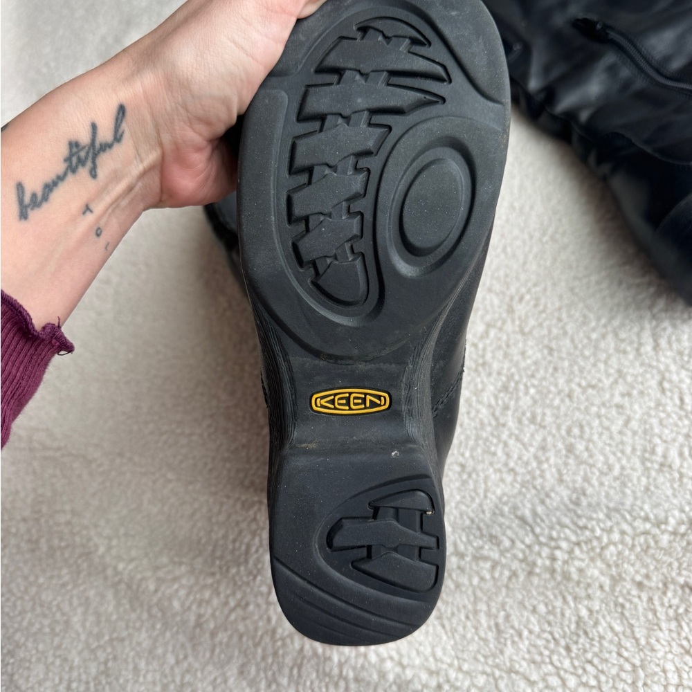 Keen Tyretread Black Leather Tall Boots - Picture 6 of 9
